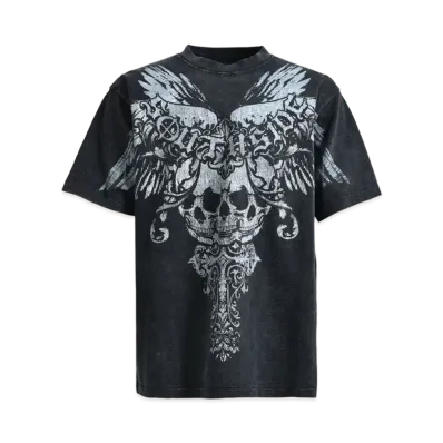BREATH Skull Wing Logo Tee "Black"