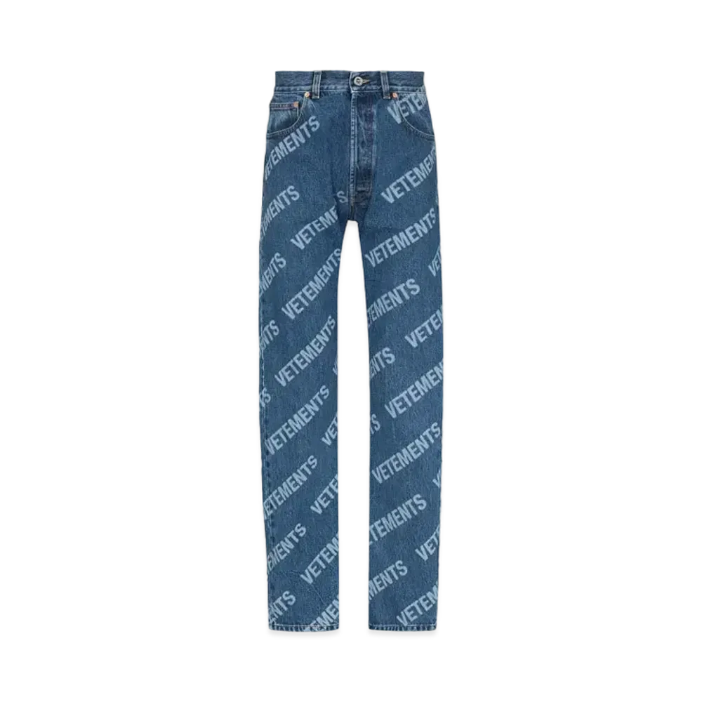 VETEMENTS Logo Straight Jeans "Denim"