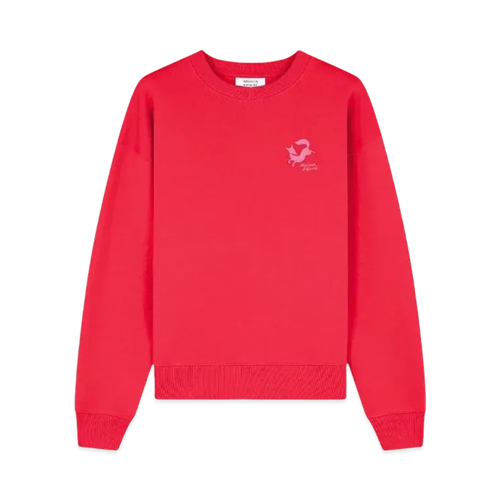Maison Kitsune Fancy Fox Comfort Sweatshirt "Autumn Red"
