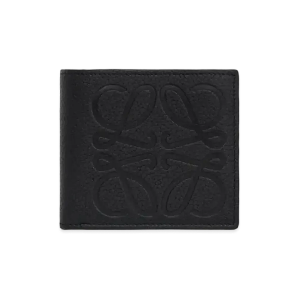 LOEWE Bifold Wallet In Grained Calfskin "Black"
