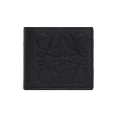 LOEWE Bifold Wallet In Grained Calfskin "Black"