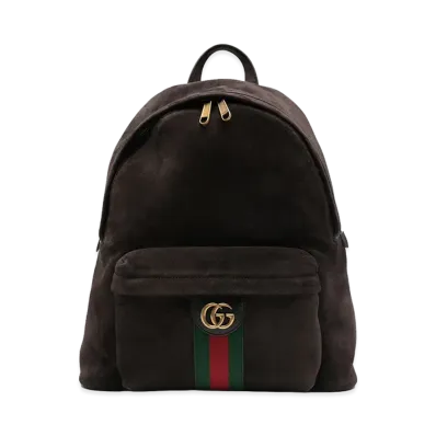 GUCCI Suede Medium Ophidia Backpack "Brown"
