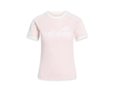 adidas Women's 3 Linear Cali Graphic Tee "Sandy Pink/White"