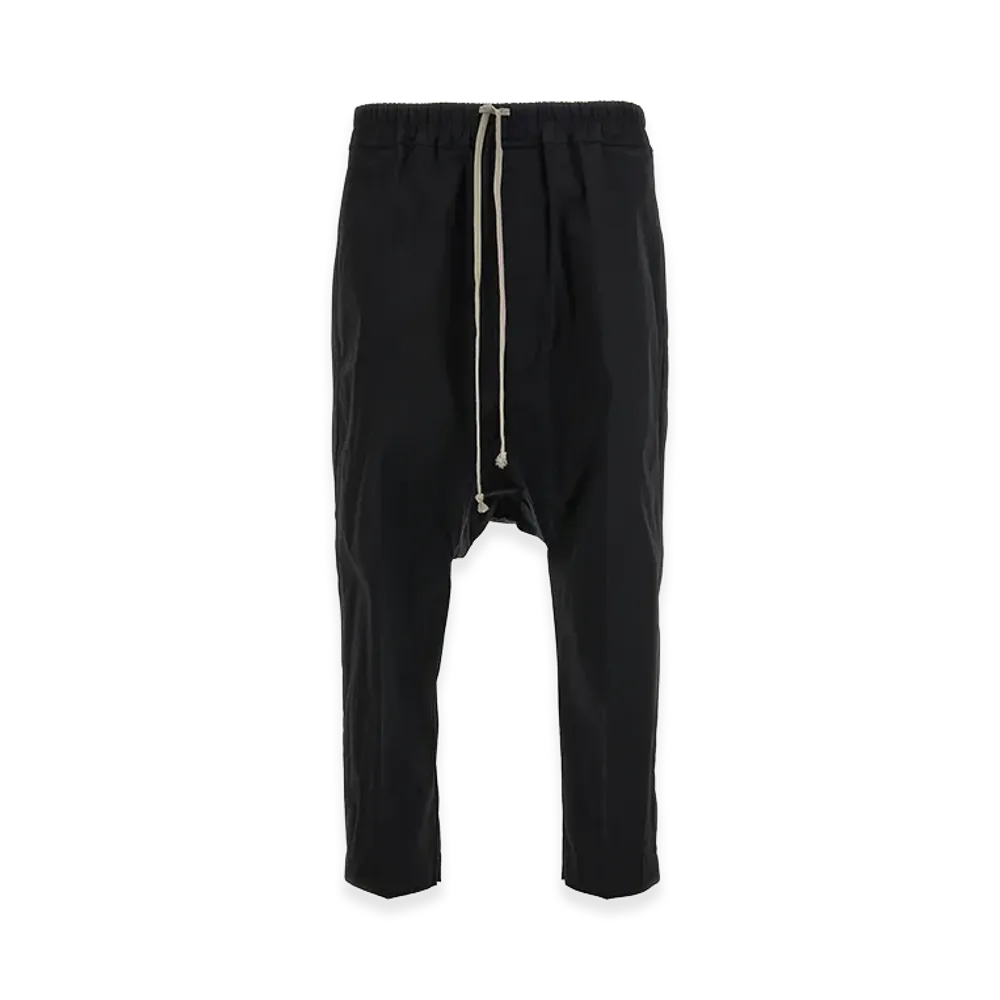 Rick Owens Drawstring Cropped Pants "Black"