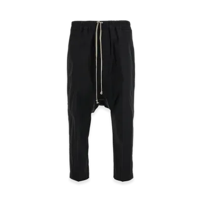 Rick Owens Drawstring Cropped Pants "Black"