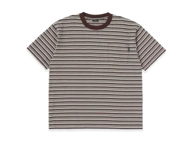 SEDAN ALL-PURPOSE Striped S/S Tee "Brown/Charcoal"