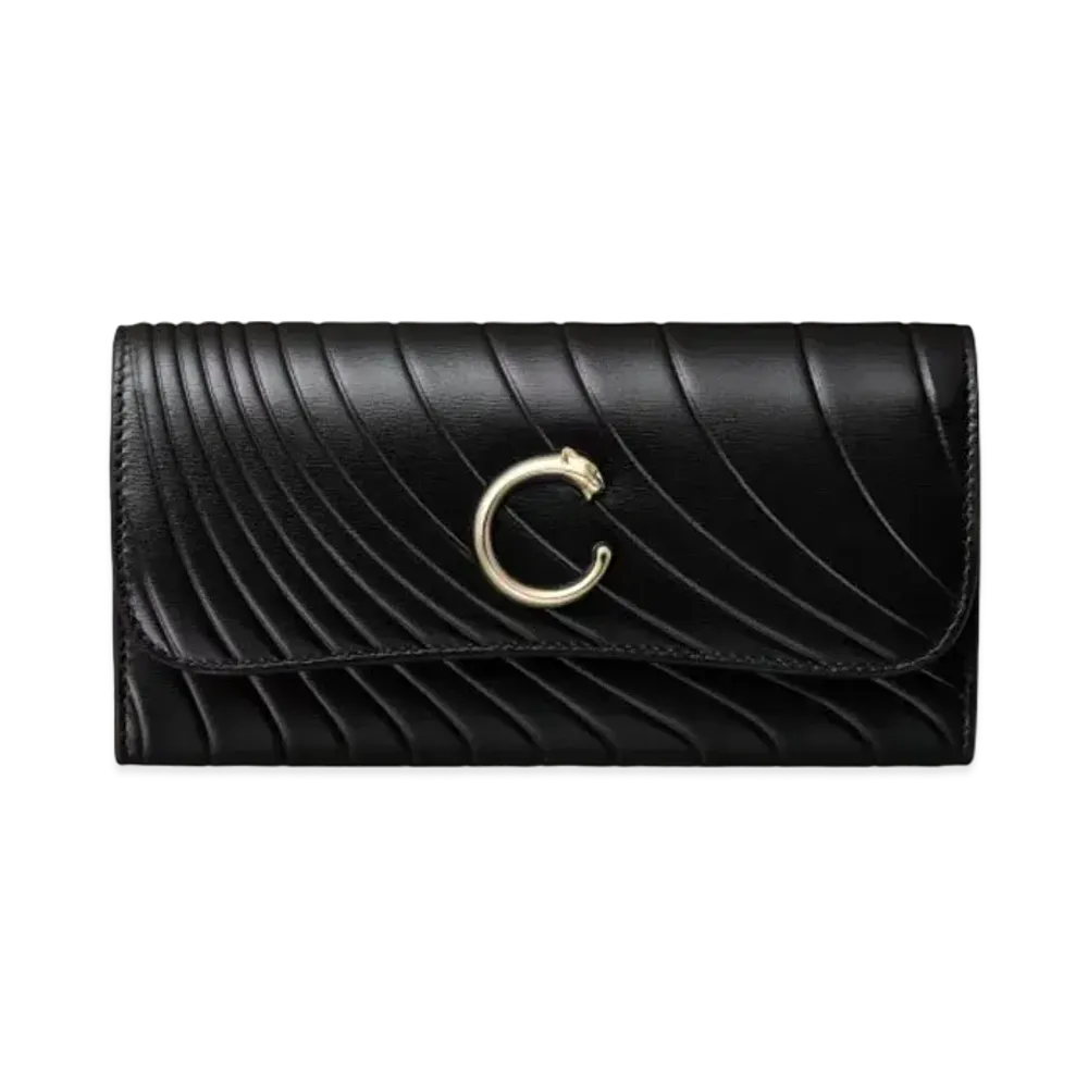 Cartier International Wallet with Flap, Panthere de Cartier "Black"