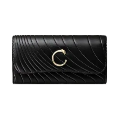 Cartier International Wallet with Flap, Panthere de Cartier "Black"