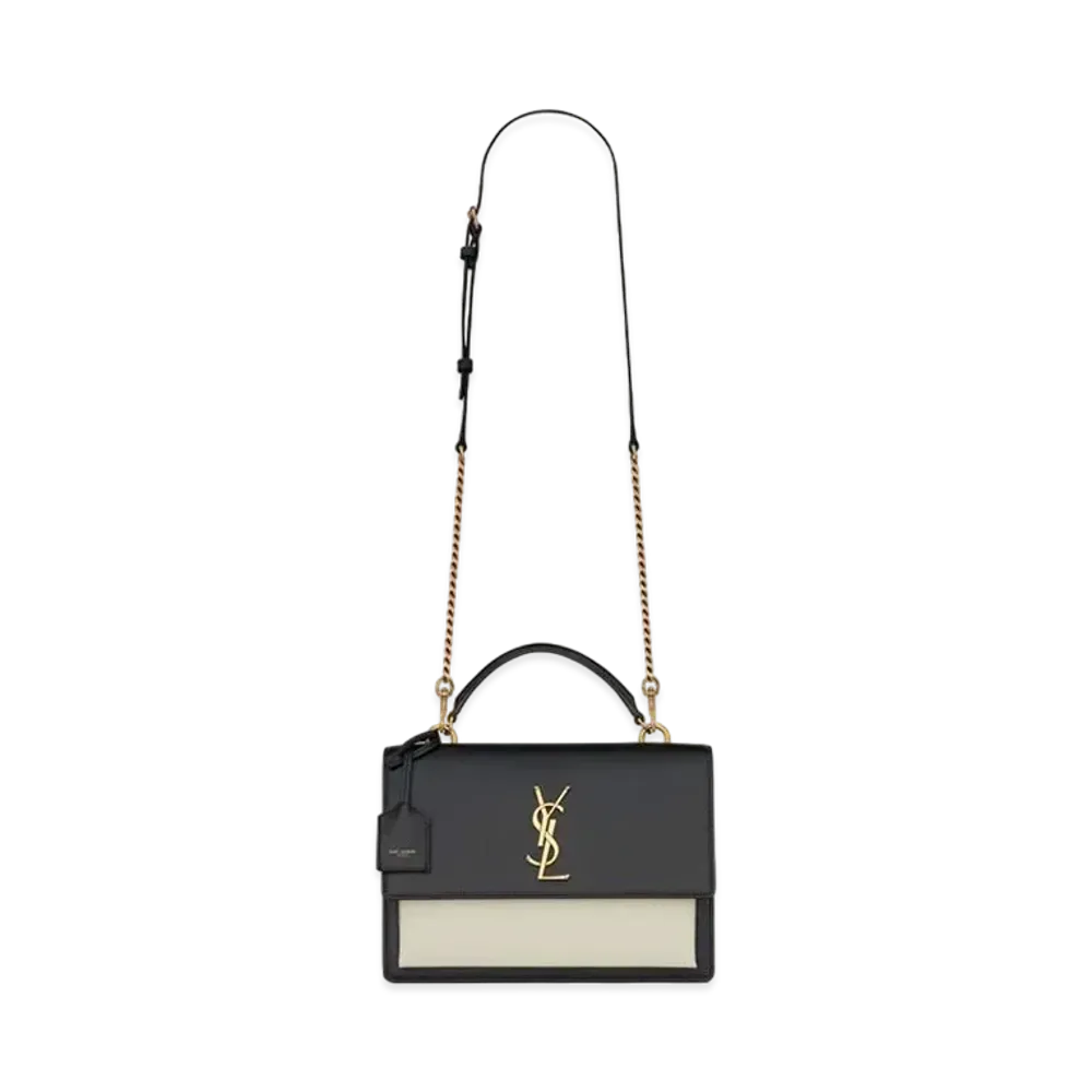 Saint Laurent Sunset Medium In Smooth Leather "Black"