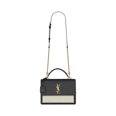 Saint Laurent Sunset Medium In Smooth Leather "Black"