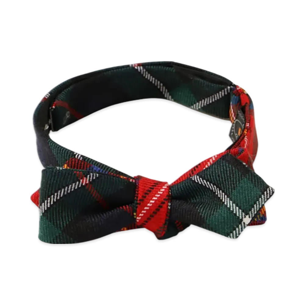 BEAMS Wool Bow Tie Tartan Check "Royal"