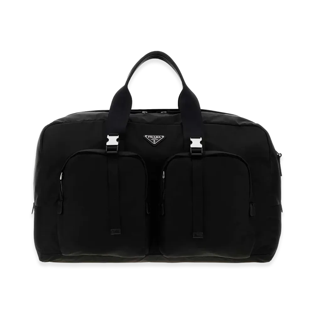 PRADA Canvas Travel Bag "Black"