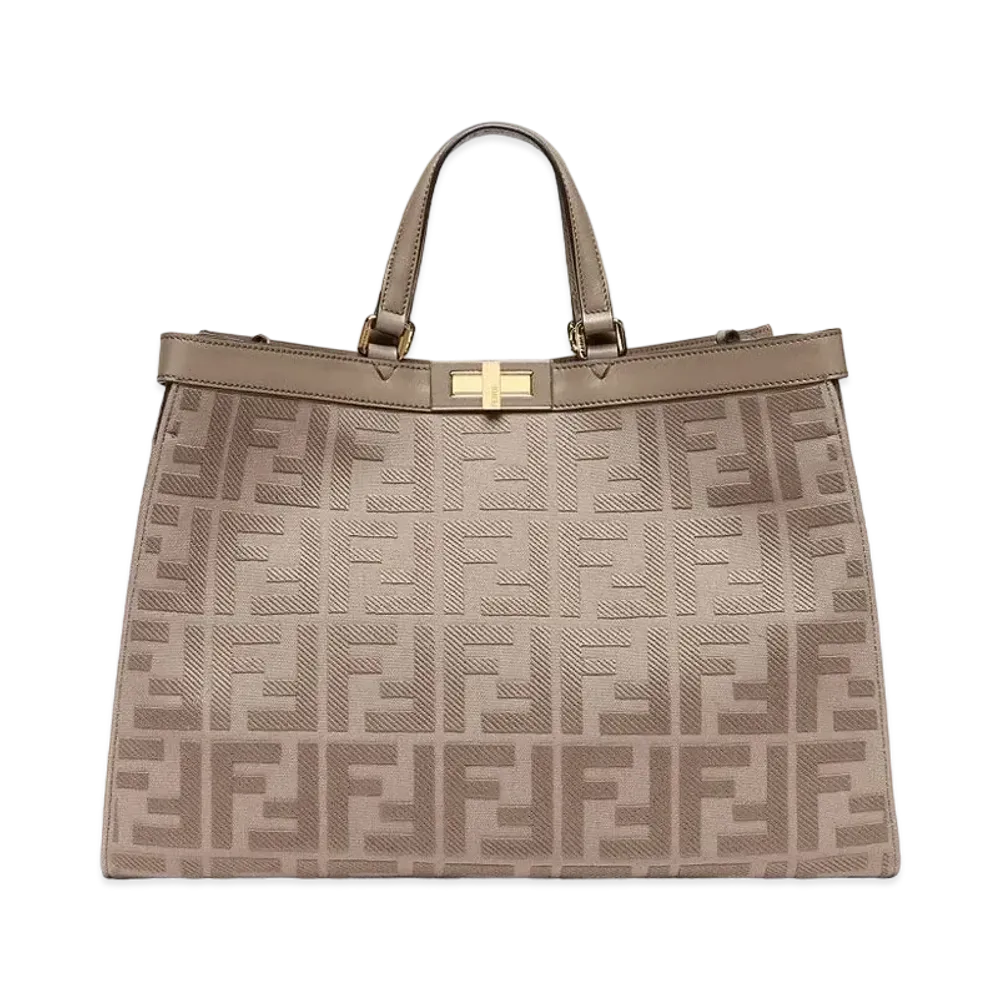 FENDI Peekaboo X-Tote Canvas Bag "Pink"