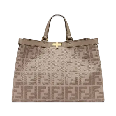 FENDI Peekaboo X-Tote Canvas Bag "Pink"