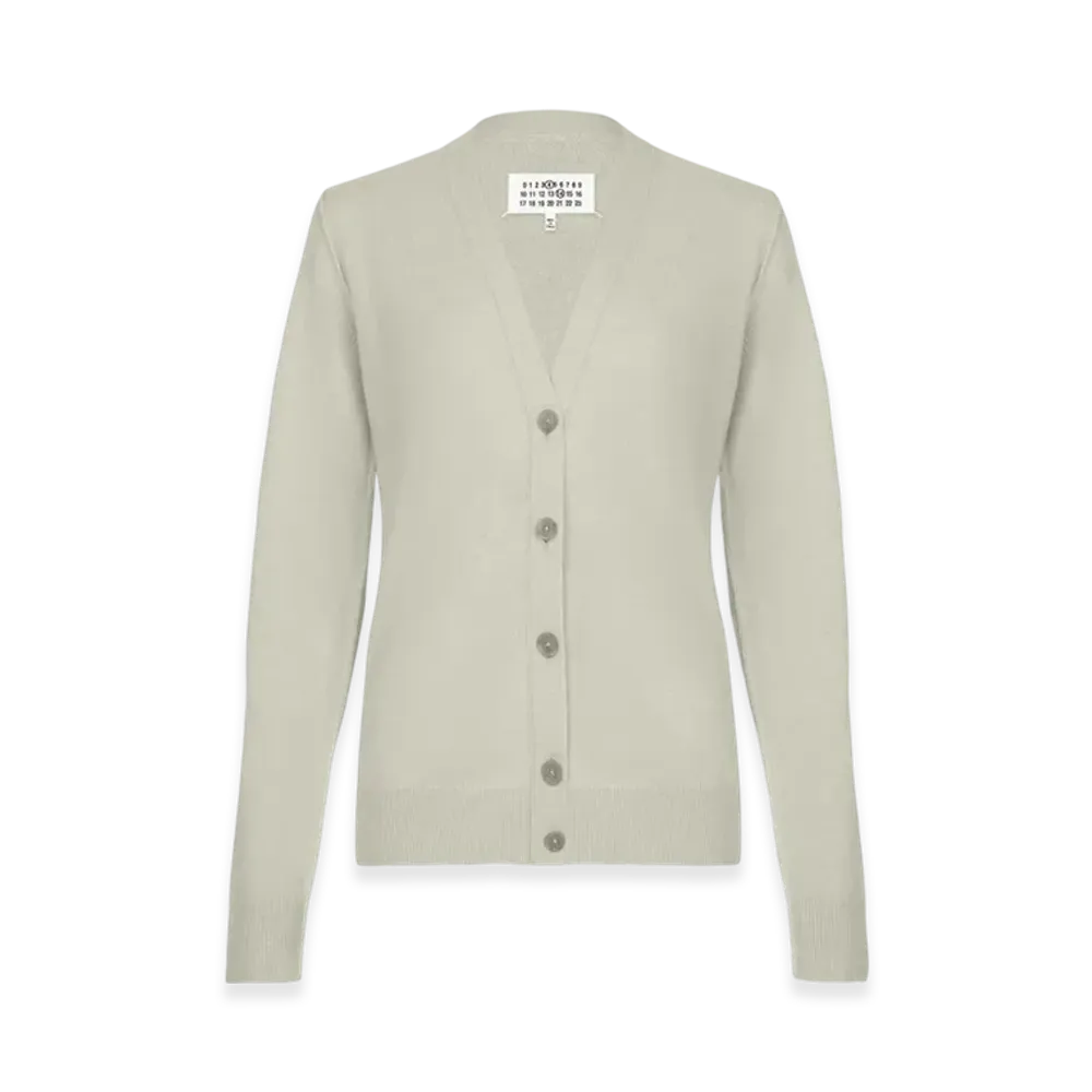 Maison Margiela Women's Eco Cashmere Cardigan "Pistachio"