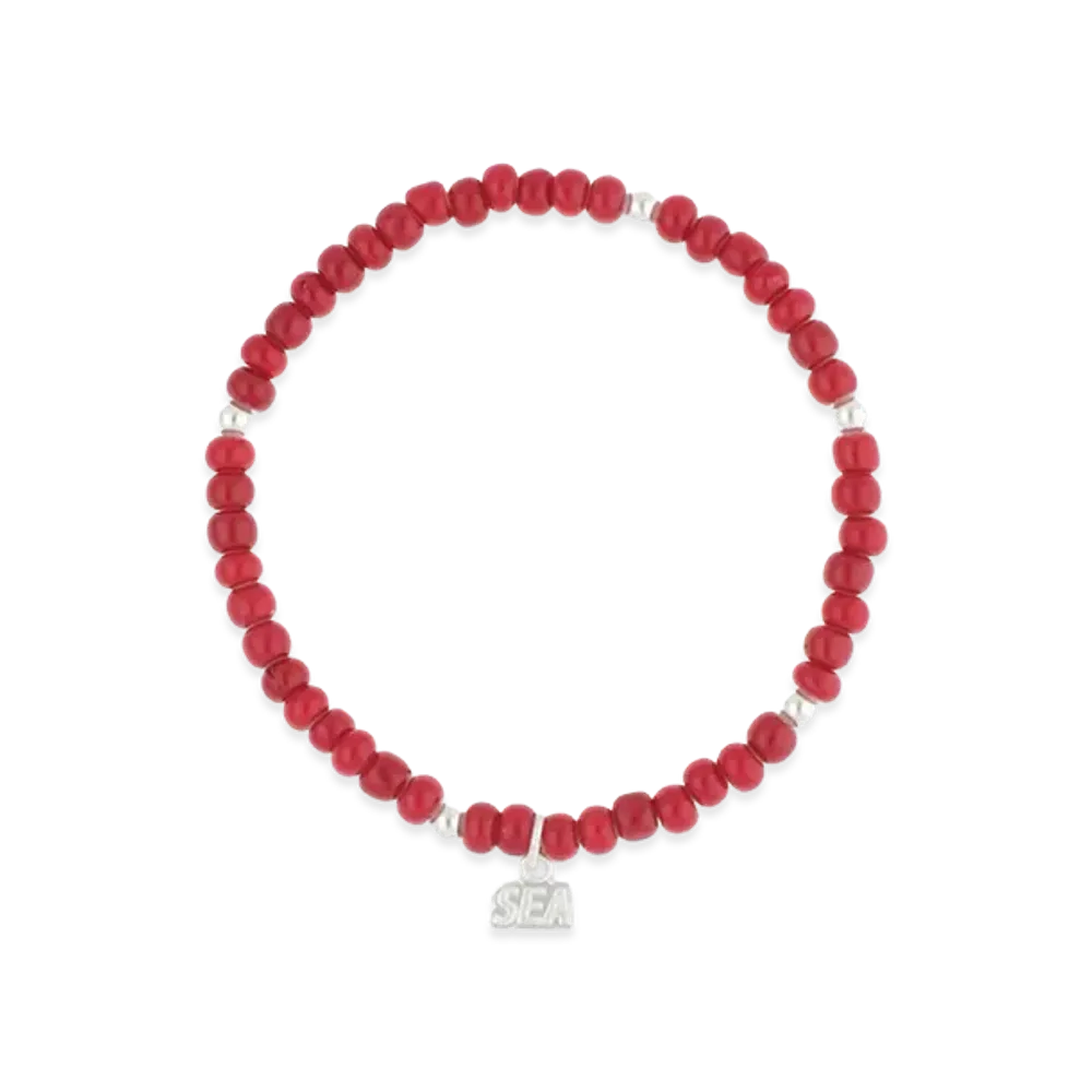 WIND AND SEA IVX Japan WDS White Hearts Bracelet "Red"