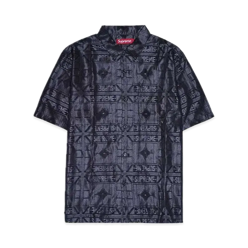 Supreme Tray Jacquard S/S Shirt "Black"