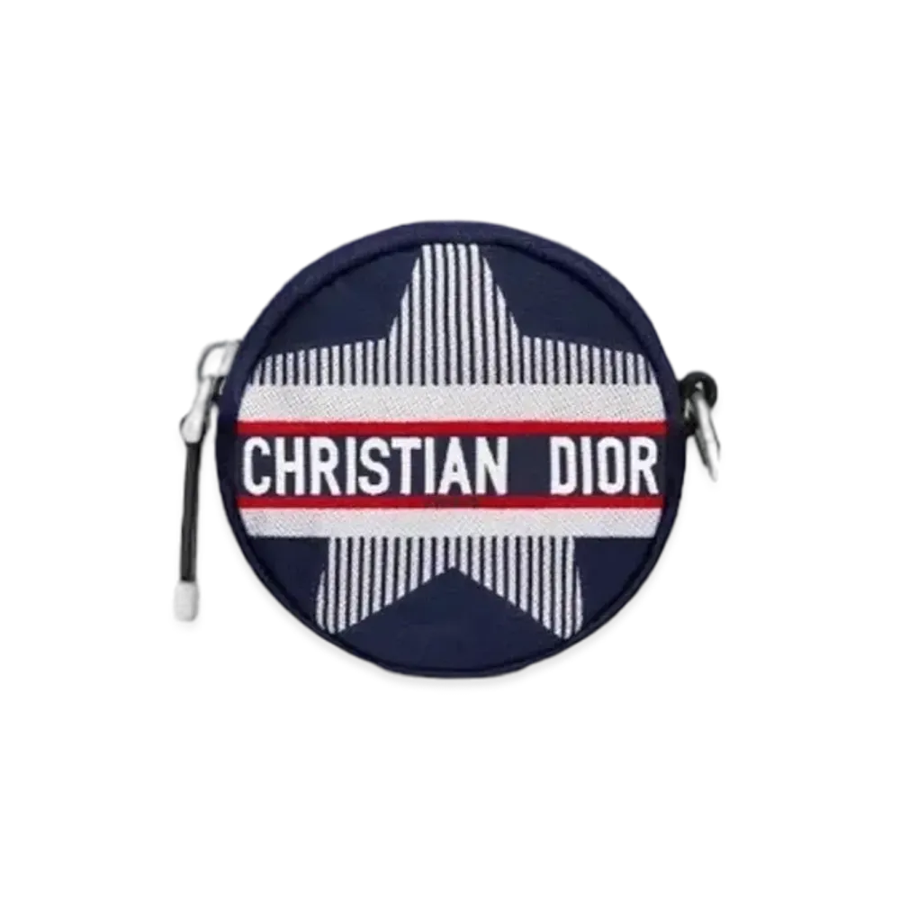 Dior Detachable Diortravel Coin Purse "Navy"