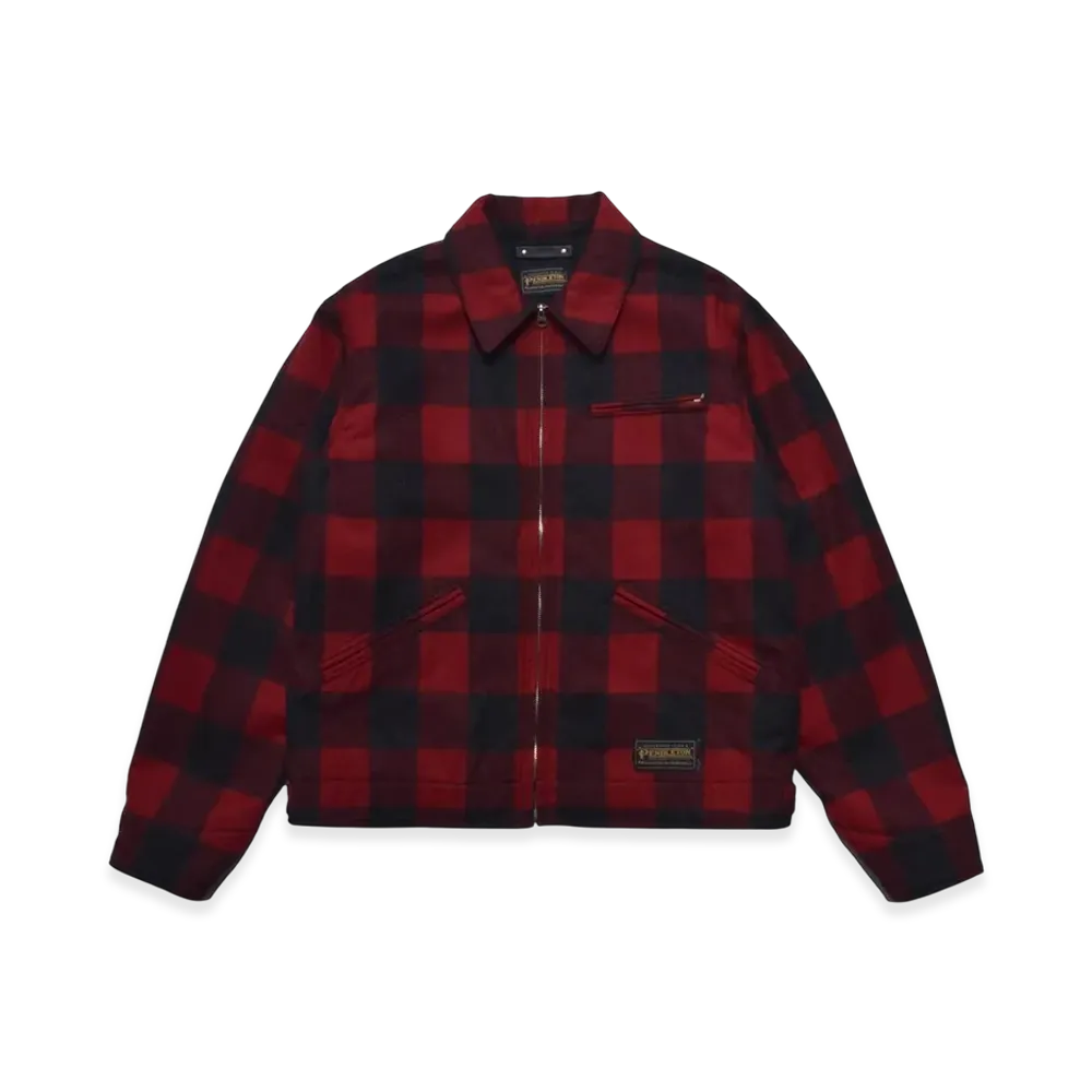 MINEDENIM x Pendleton W.Plaid Zipup Work JKT "Red"