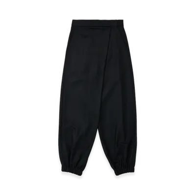 T.T Taiga Takahashi Women's Wide Tuck Trousers "Black"