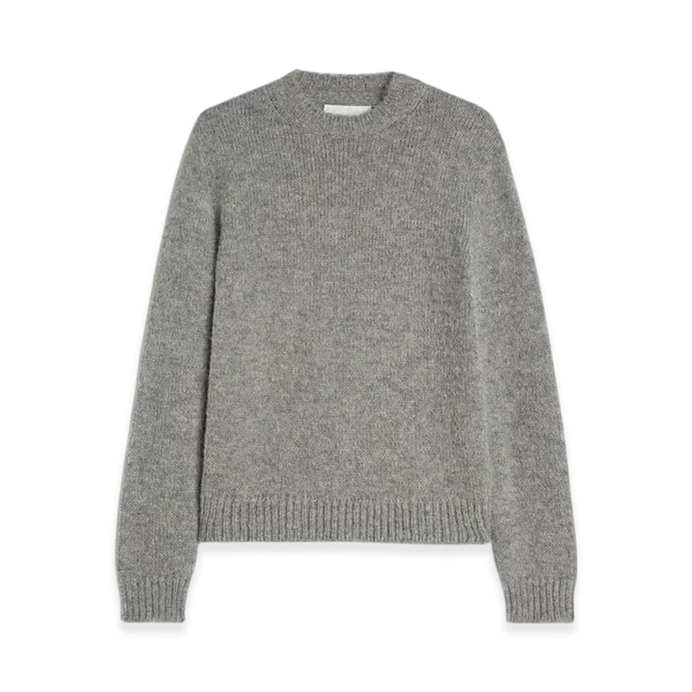 Jil Sander Midweight Wool Crew-Neck Sweater "Pale Grey"