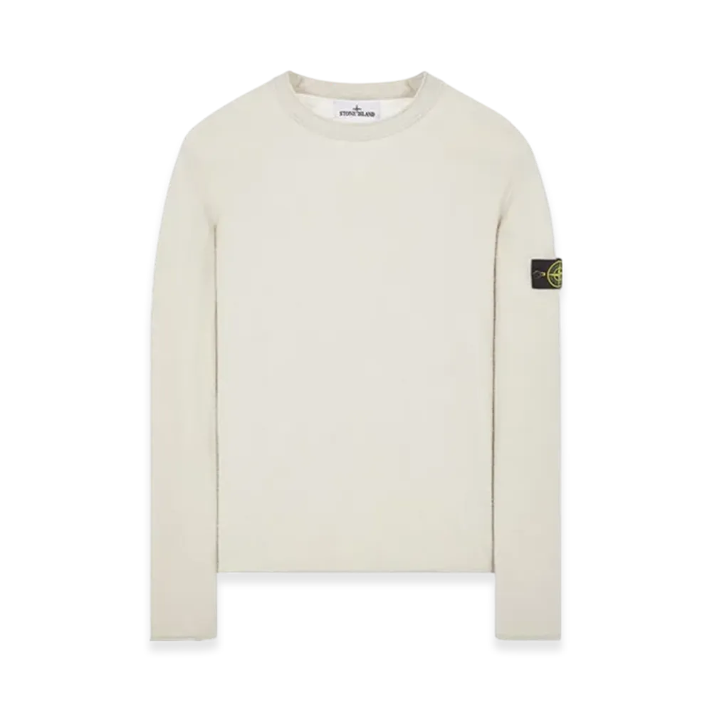 Stone Island 574B9 Reverse Stocking Stitch Slub Wool Nylon Crewneck Knit - 23FW "Stucco"