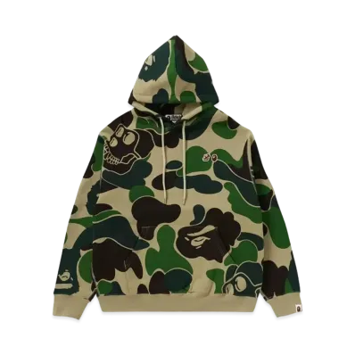 A BATHING APE x Bored Ape Yacht Club Camo Pullover Hoodie "Green"