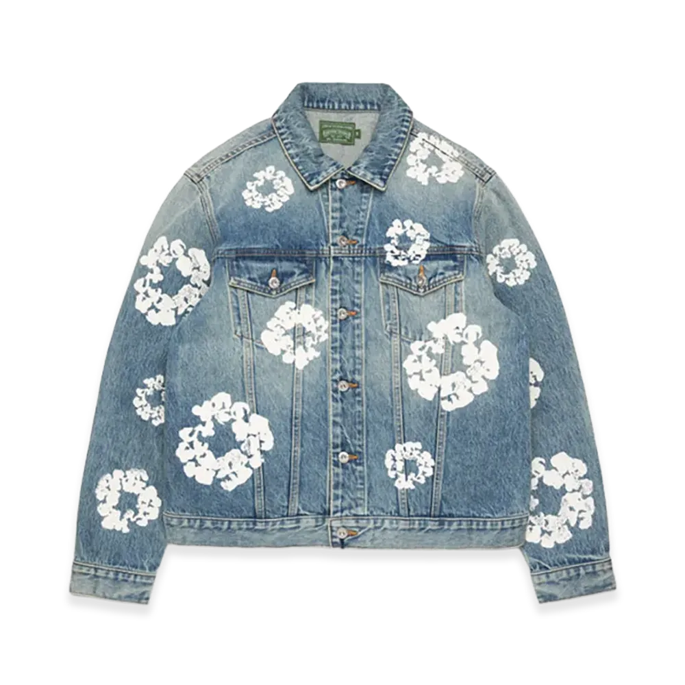 DENIM TEARS Cotton Wreath Denim Jacket "Light Wash"