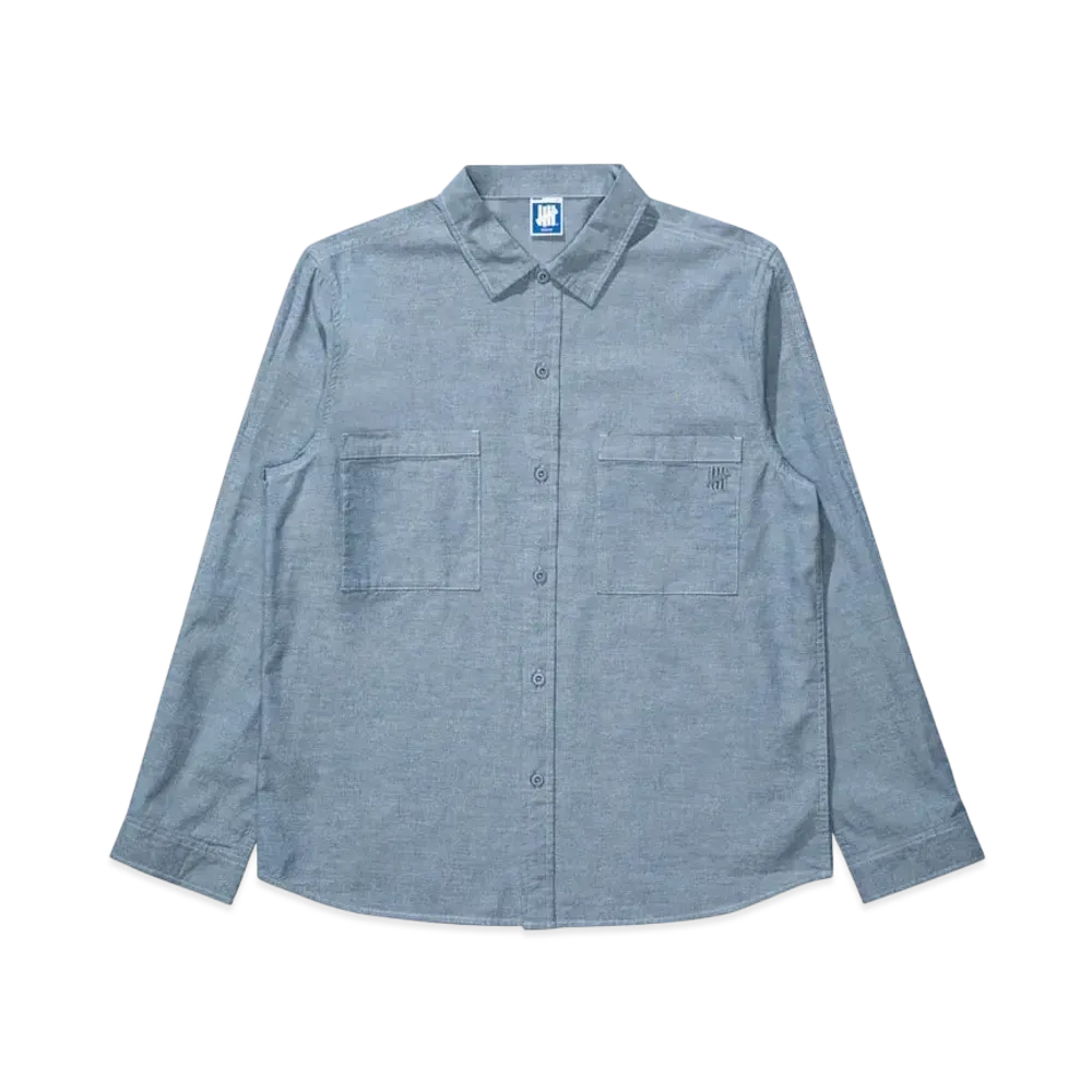 UNDEFEATED Chambray L/S Shirt "LT Blue"