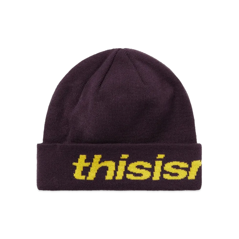 thisisneverthat HSP-Logo Big Cuff Beanie "Purple"