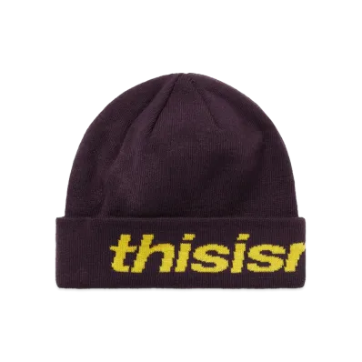 thisisneverthat HSP-Logo Big Cuff Beanie "Purple"