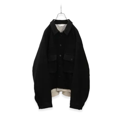 ANCELLM Shrink Wool Layering Jacket "Black"