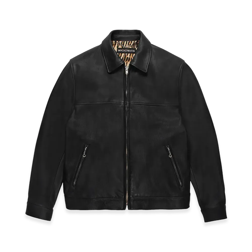 WACKO MARIA Leather Single Riders Jacket "Black"