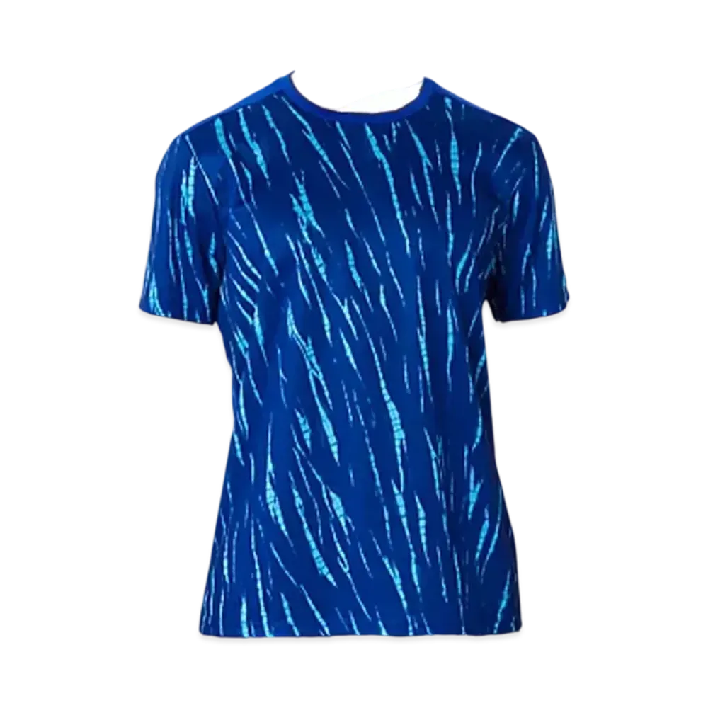 Asics All-Over Print Short Sleeve Shirt "True Blue"