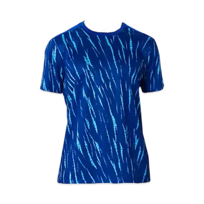 Asics All-Over Print Short Sleeve Shirt "True Blue"
