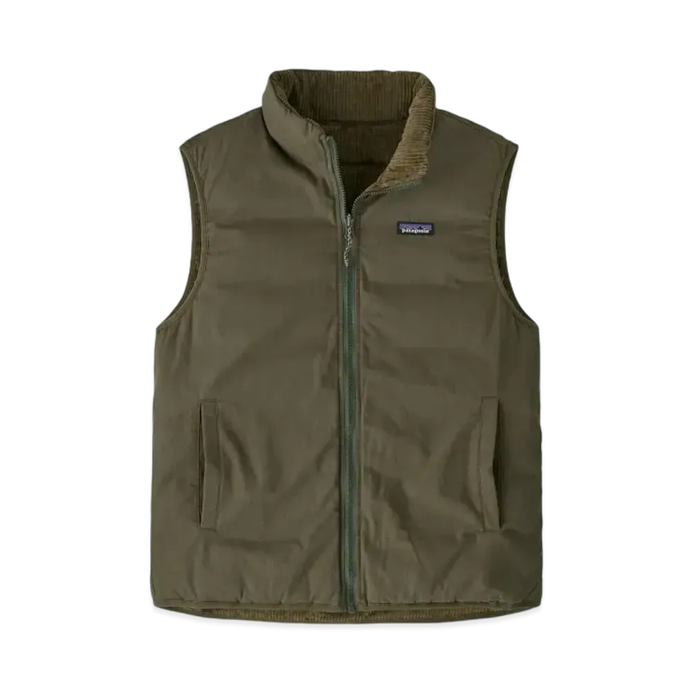 Patagonia Men's Reversible Cotton Down Vest "Basin Green"