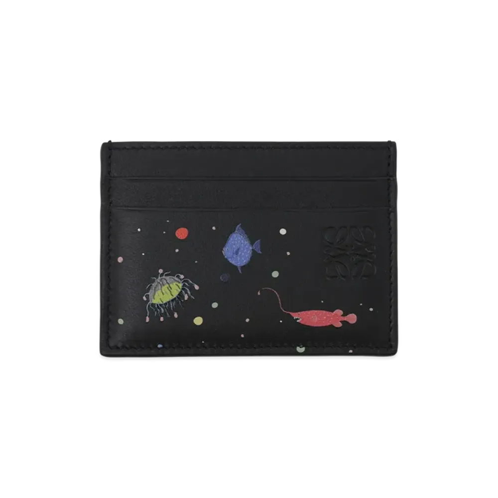 LOEWE Plain Cardholder Deep Sea "Black"