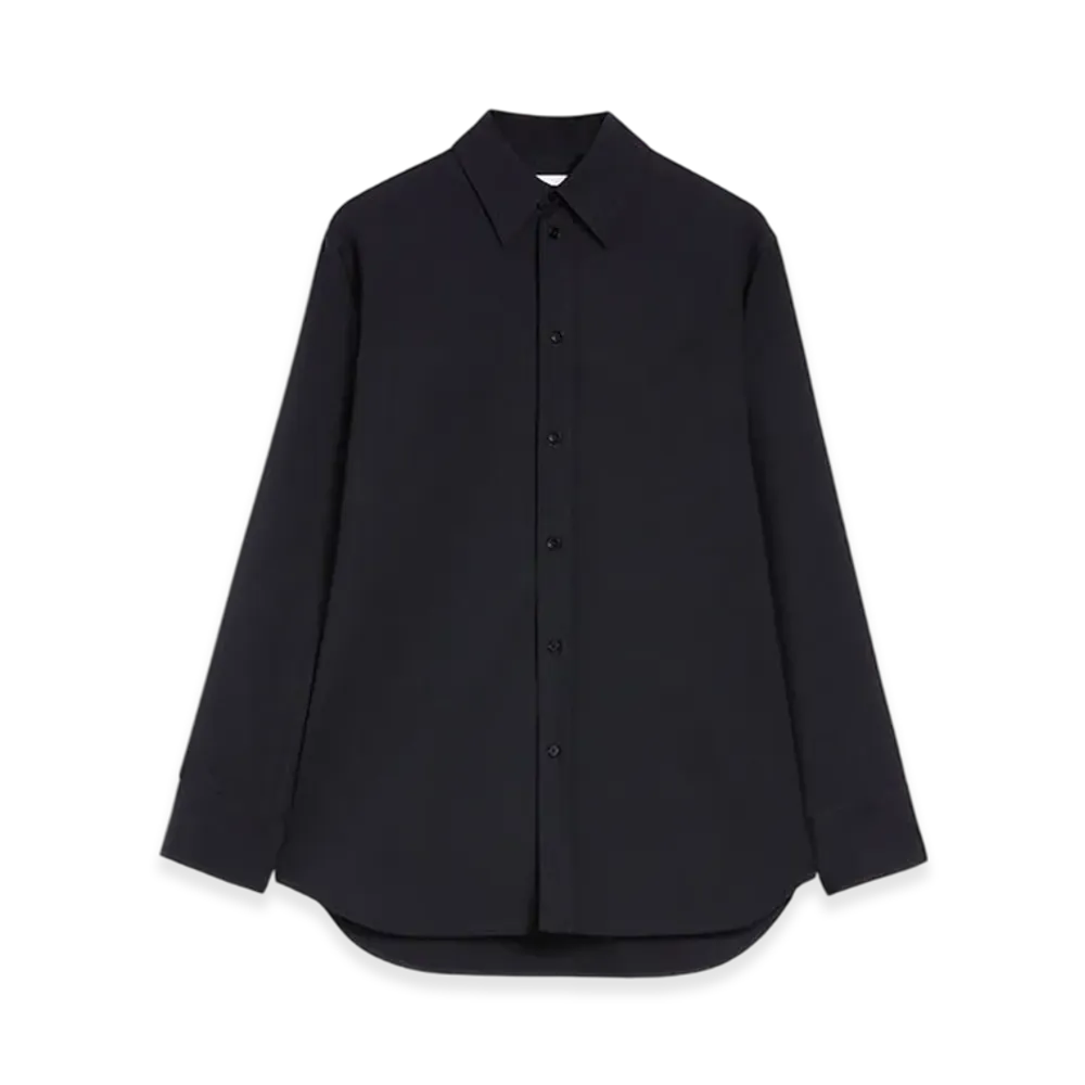 Jil Sander Lightweight Wool Gabardine Shirt "Navy"