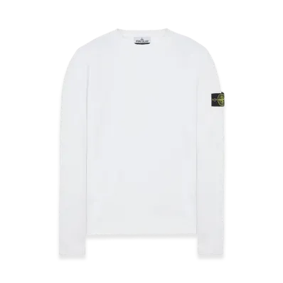 Stone Island 62020 Brushed Cotton Fleece Garment Dyed Sweatshirt - 22FW "White"