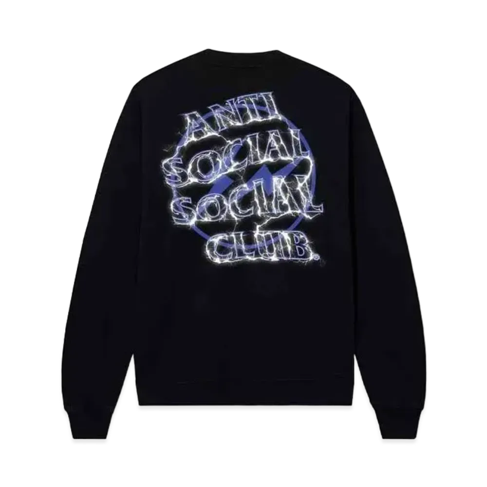 ANTI SOCIAL SOCIAL CLUB x FRAGMENT Bolt Crewneck "Black Navy"