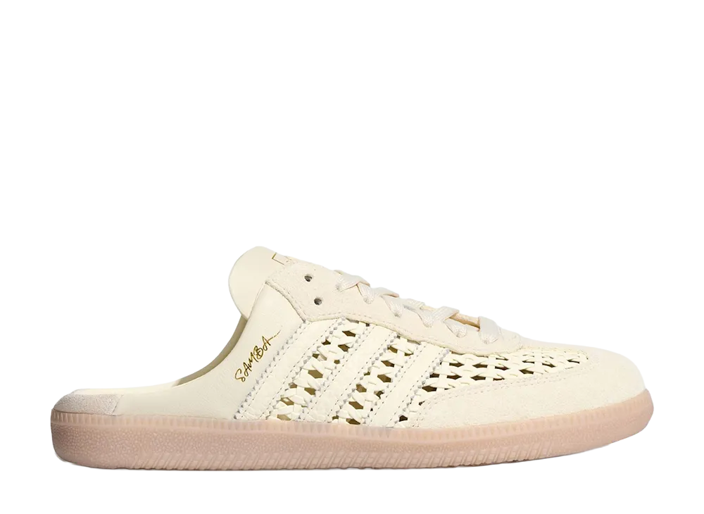 adidas Samba Mule Woven "Crew White"
