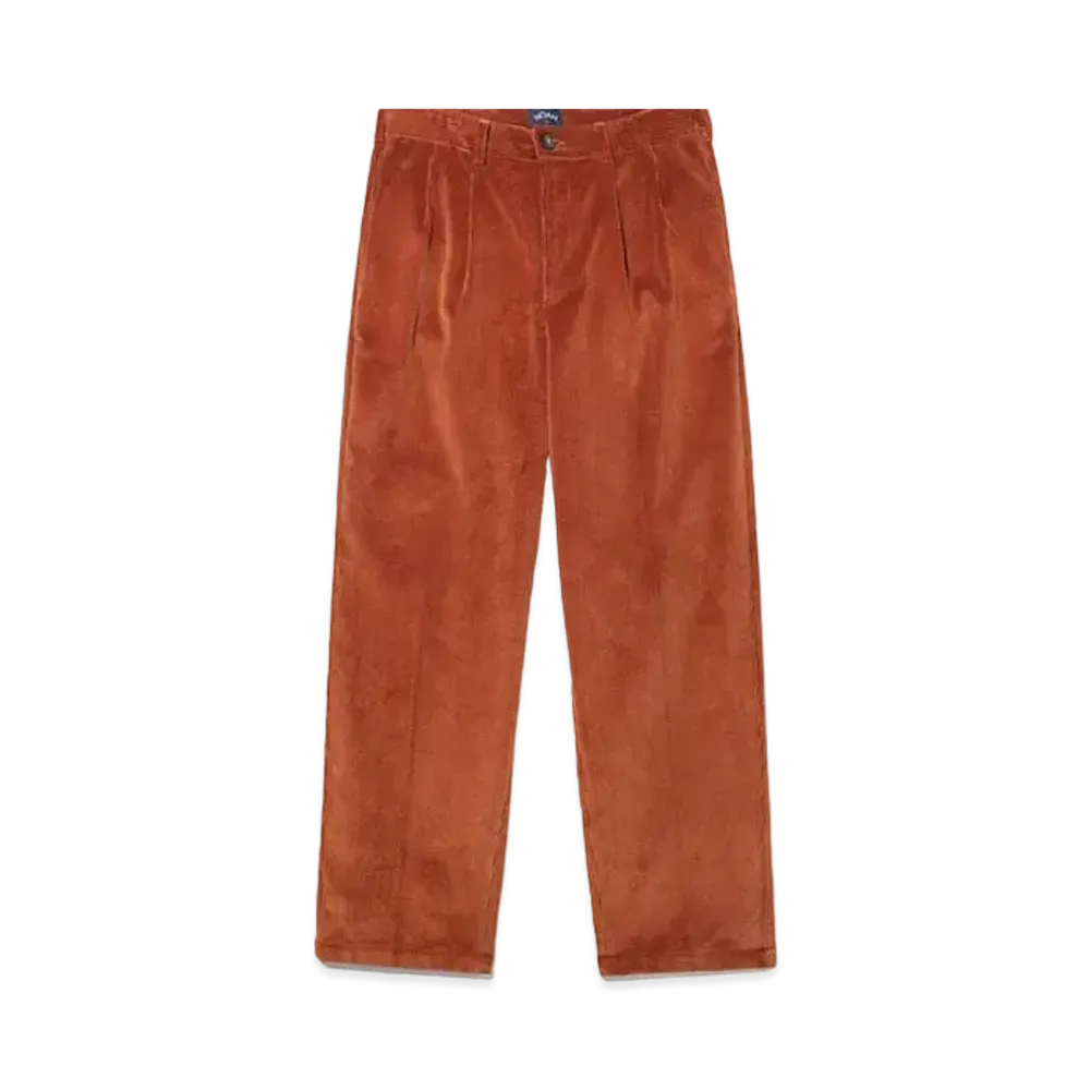 Noah Double-Pleat Corduroy Pants "Cinnamon"