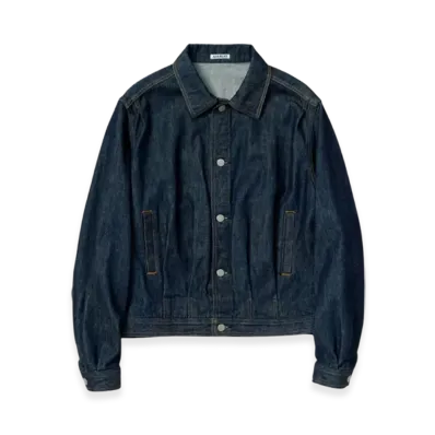 AURALEE Washed Hard Twist Denim Blouson "Indigo"