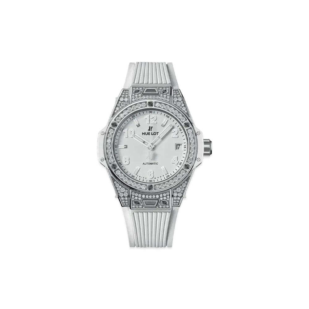HUBLOT Big Bang One Click Steel White Pave 39mm