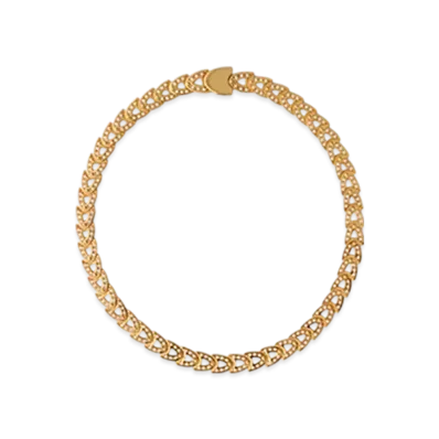 Burberry Shield Infinity Necklace "Gold/Clear"