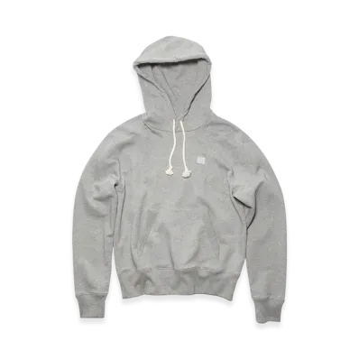 Acne Studios Regular Fit Hooded Sweatshirt "Light Grey Melange"