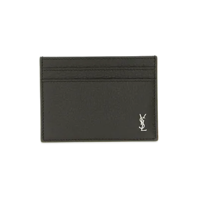 Saint Laurent Tiny Cassandre Card Holder "Brown"