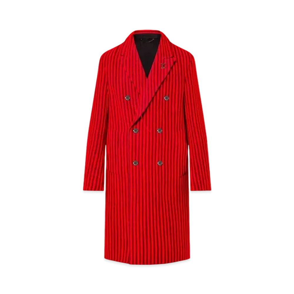 Louis Vuitton x Park Seo-Bo Doubleface Wool And Silk-Blend Coat "Bright Red"