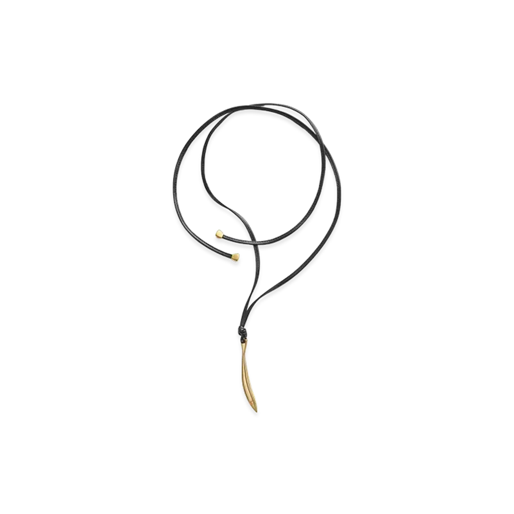 Bottega Veneta Sardine Leather Necklace "Nero"