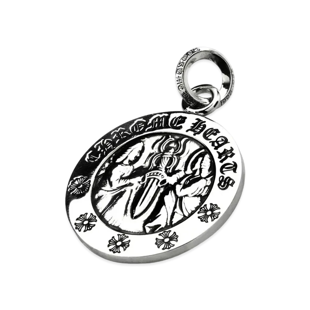 Chrome Hearts V2 Angel Medallion Pendant "Silver"